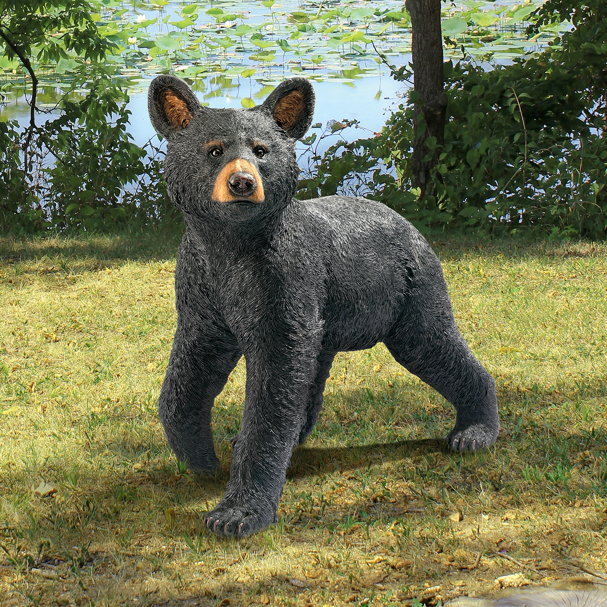 Image Thumbnail for Snooping Cub Black Bear Statue